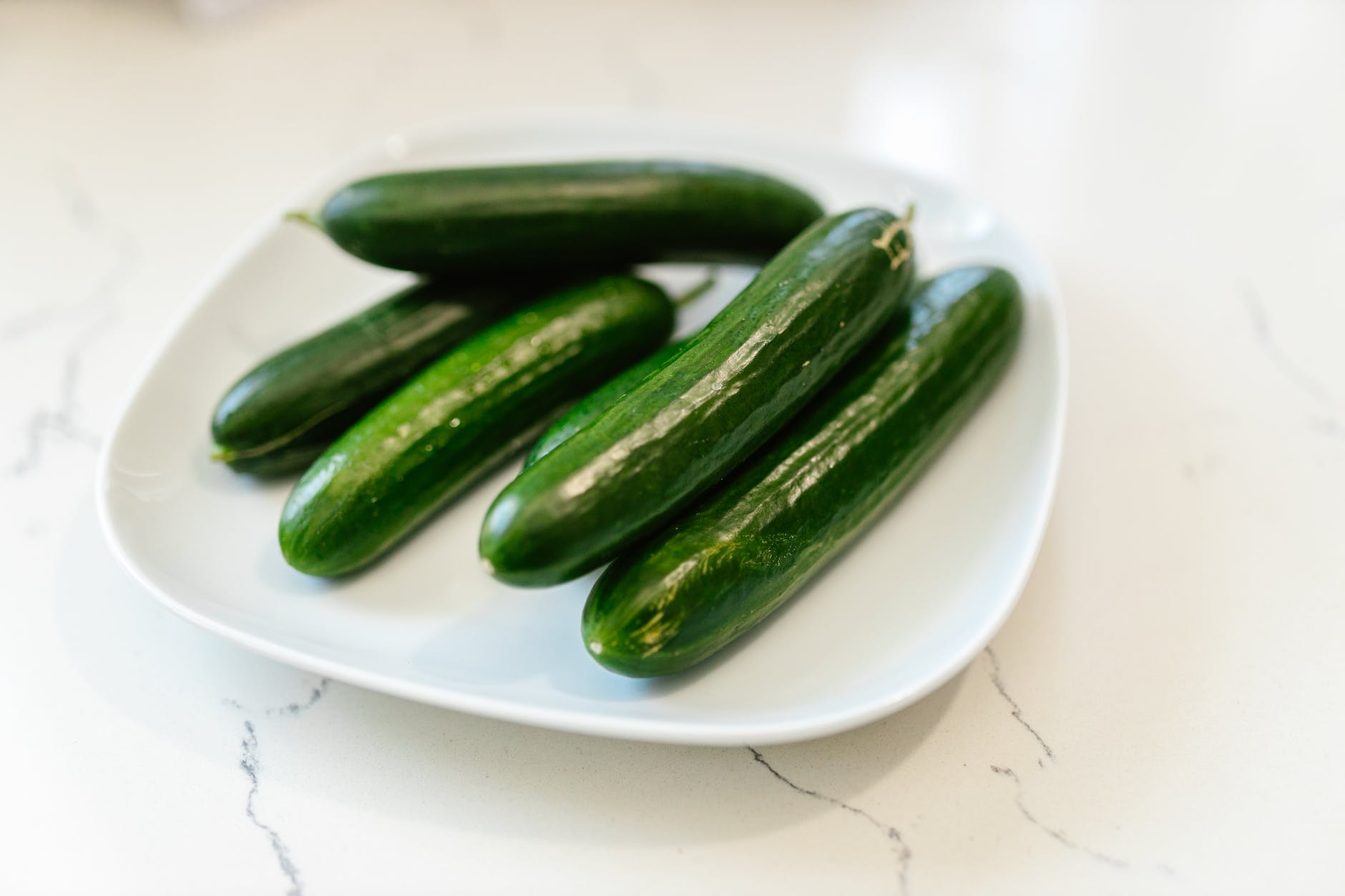 cucumber on plate